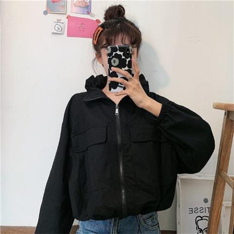 Áo Khoác Vest Tay Dài Dáng Rộng Phong Cách Chic Hồng Kông Cá Tính Cho Nữ