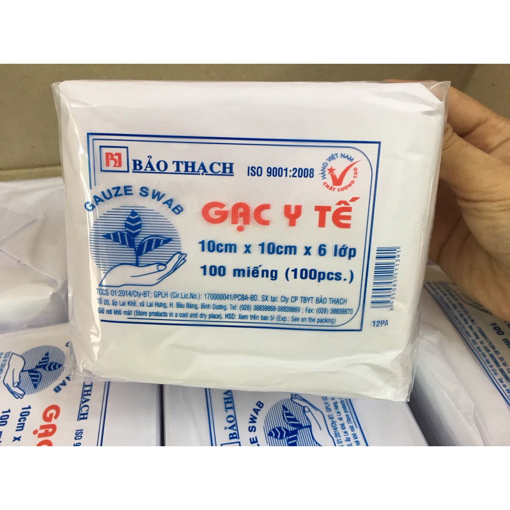 Gạc thẩm mỹ Bảo Thạch 10x10x6 lớp