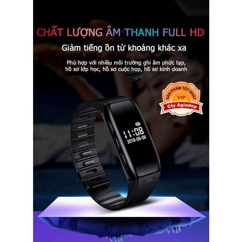 Thiết bị thu âm thanh kiêm đồng hồ thông minh cao cấp - Voice Recoder - Agiadep.com