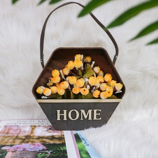 Giỏ hoa treo gỗ decor Miniwood treo tường home decor xinh xắn"