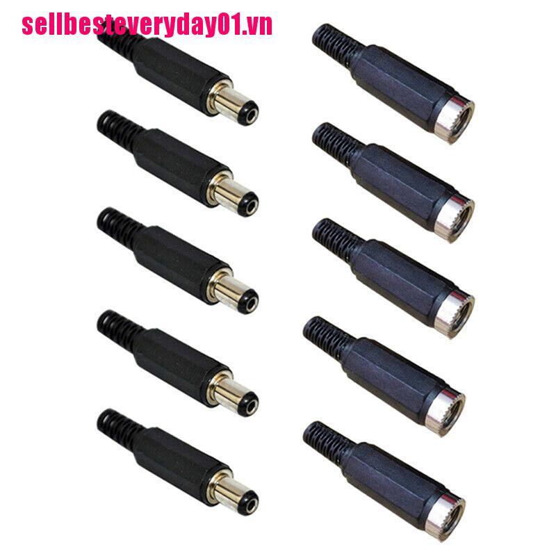 Bộ 5 Đôi 10 Đôi Jack Cắm 2.1x5.5mm (5 Đôi)