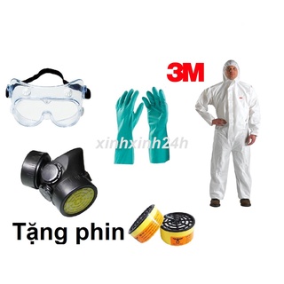 Combo đồ bảo hộ phun thuốc trừ sâu - tặng 1 cặp phin lọc