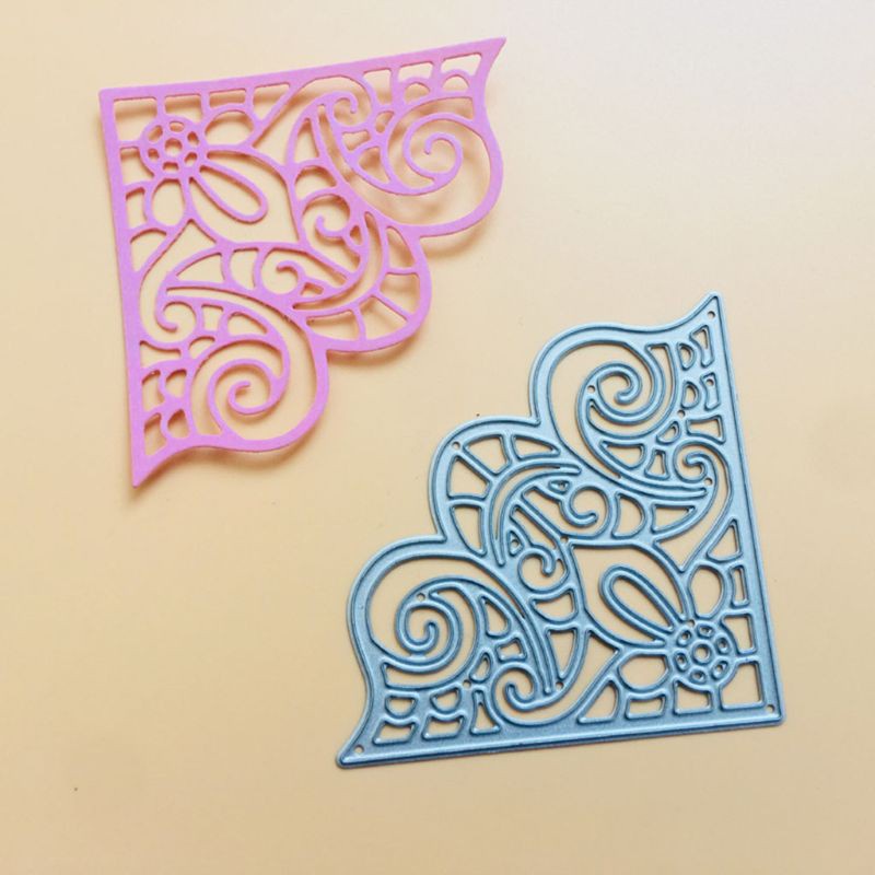 COLO  Flower Corner Metal Cutting Dies Stencil Scrapbooking DIY Album Stamp Paper Card Embossing Decor Craft