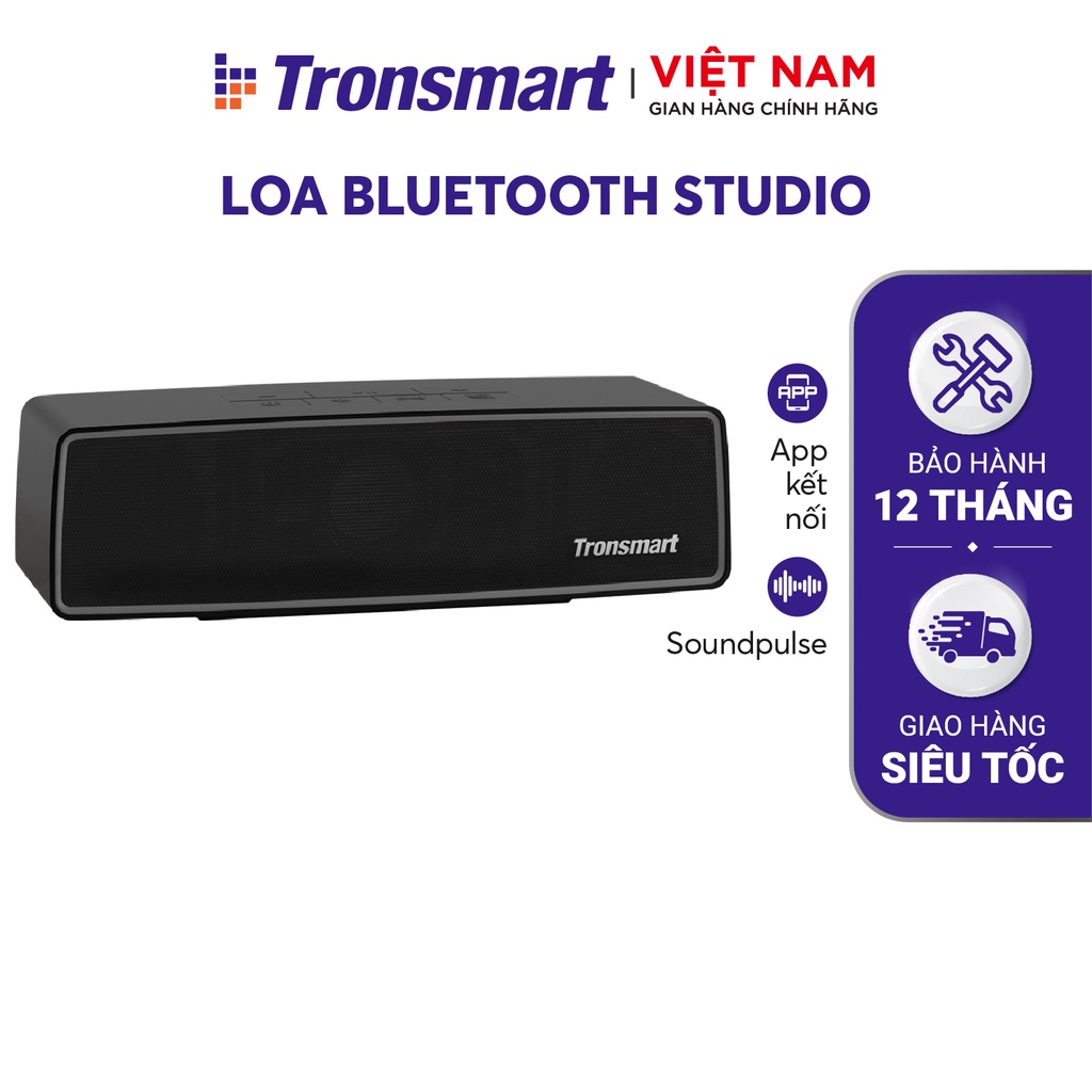 Loa Bluetooth mini 5.0 Tronsmart Studio 30W Chống nước IPX4 Ghép nối 100 loa - Chính hãng