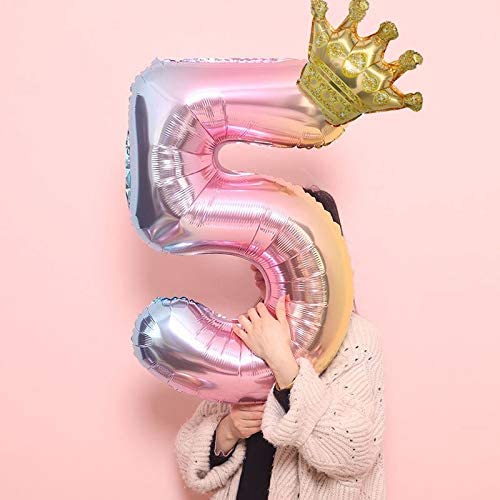 Bong Bóng Nhôm 32 inch Hình Vương Miện Dùng Trang Trí Tiệc