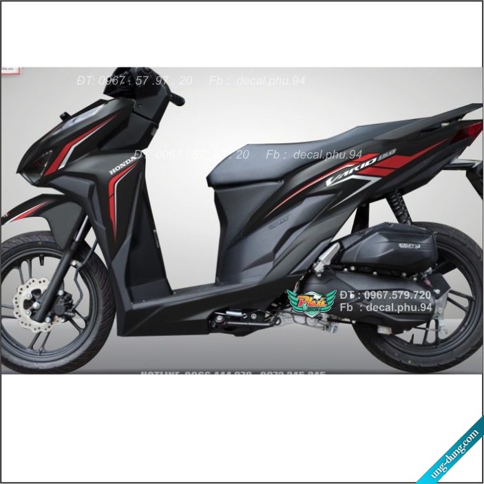 Tem Vario Chỉ đỏ đen nhám tem rời sang trọng