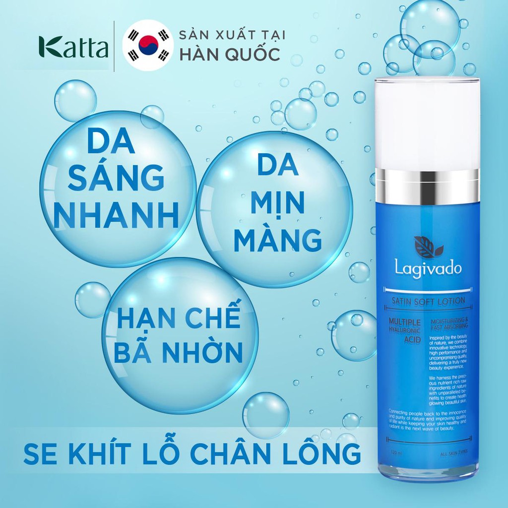 Sữa dưỡng da mặt trắng sáng, mềm mịn Hàn Quốc Lagivado Satin Soft Lotion 120 ml - Katta_V01_LG_016_120ML