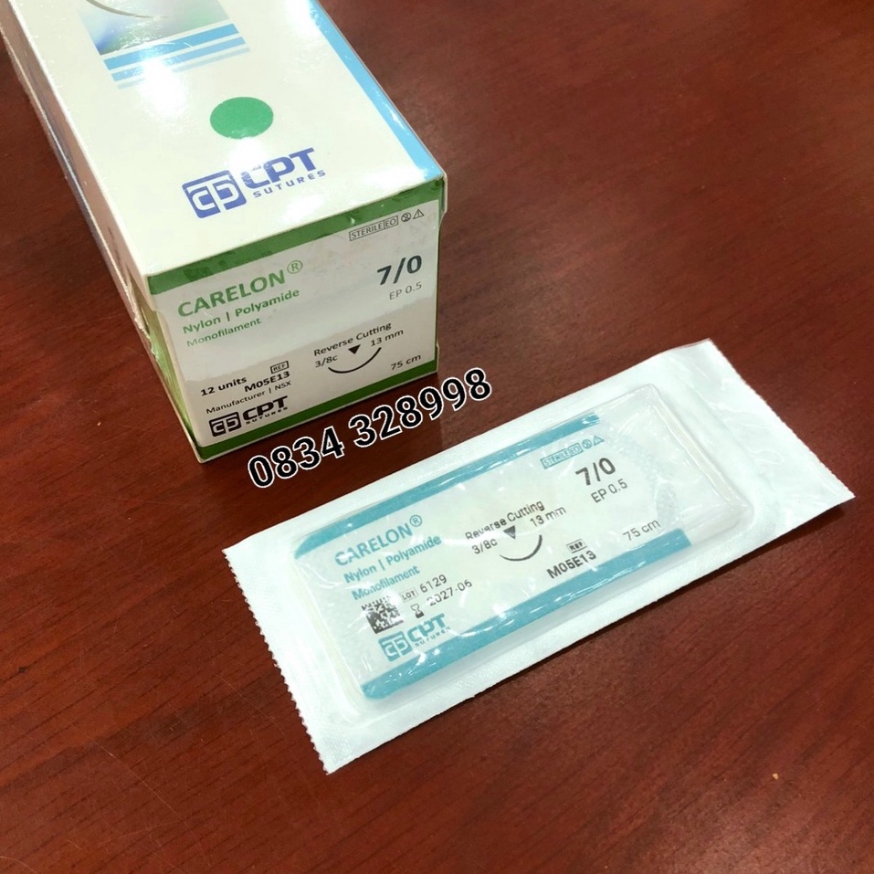 1 tép Chỉ nylon từ 1/0-7/0 CPT khâu vết thương