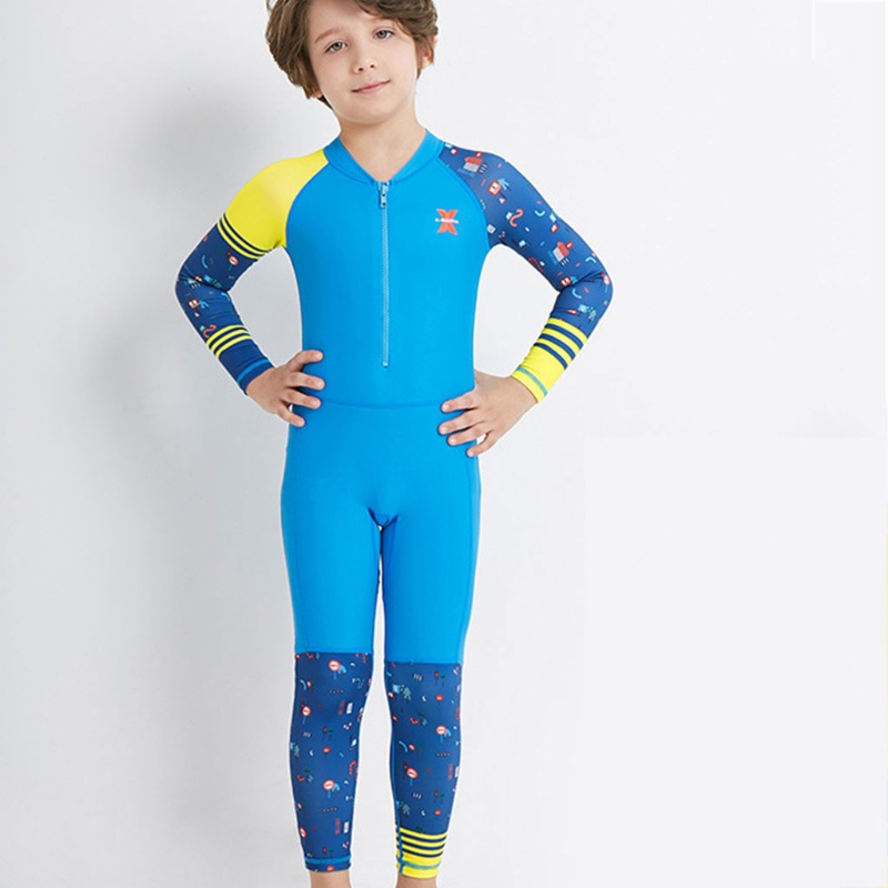 Bộ Đồ Lặn Một Mảnh Tay Dài Chống Nắng Tia UV Co Giãn Tốt Thời Trang Cao Cấp Dành Cho Bé