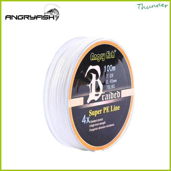Cuộn dây bện câu cá PE ANGRYFISH 100m tải trọng 10lb-80lb