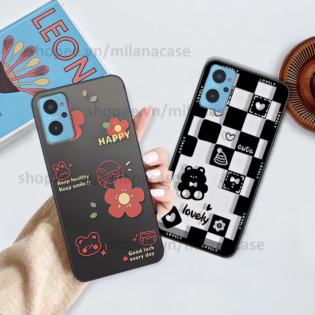 Ốp Realme 9i in hình caro trái tim siêu đẹp, siêu nét đầy phong cách cá tính