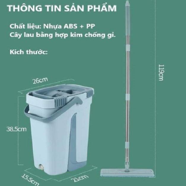 BỘ CHỔI LAU NHÀ THÔNG MINH THIẾT KẾ XOAY 360 ĐỘ SCRATCH ANET 4 IN 1 + 2 BÔNG LAU