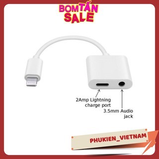 Jack chuyển đổi MH032 từ 1 cổng Lightning sang 2 cổng 3.5mm và Lightning