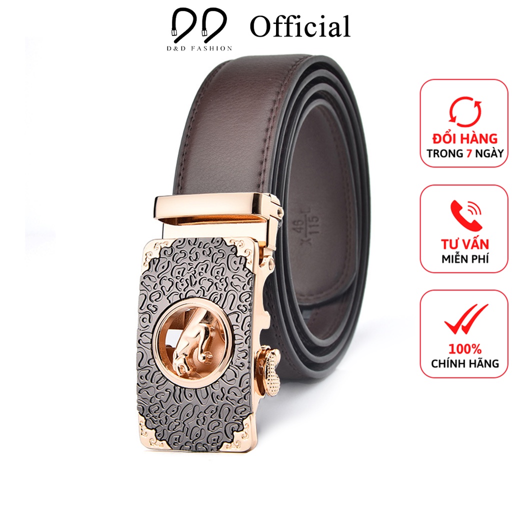 Thắt lưng nam D&amp;D Fashion cao cấp dây da khóa tự động