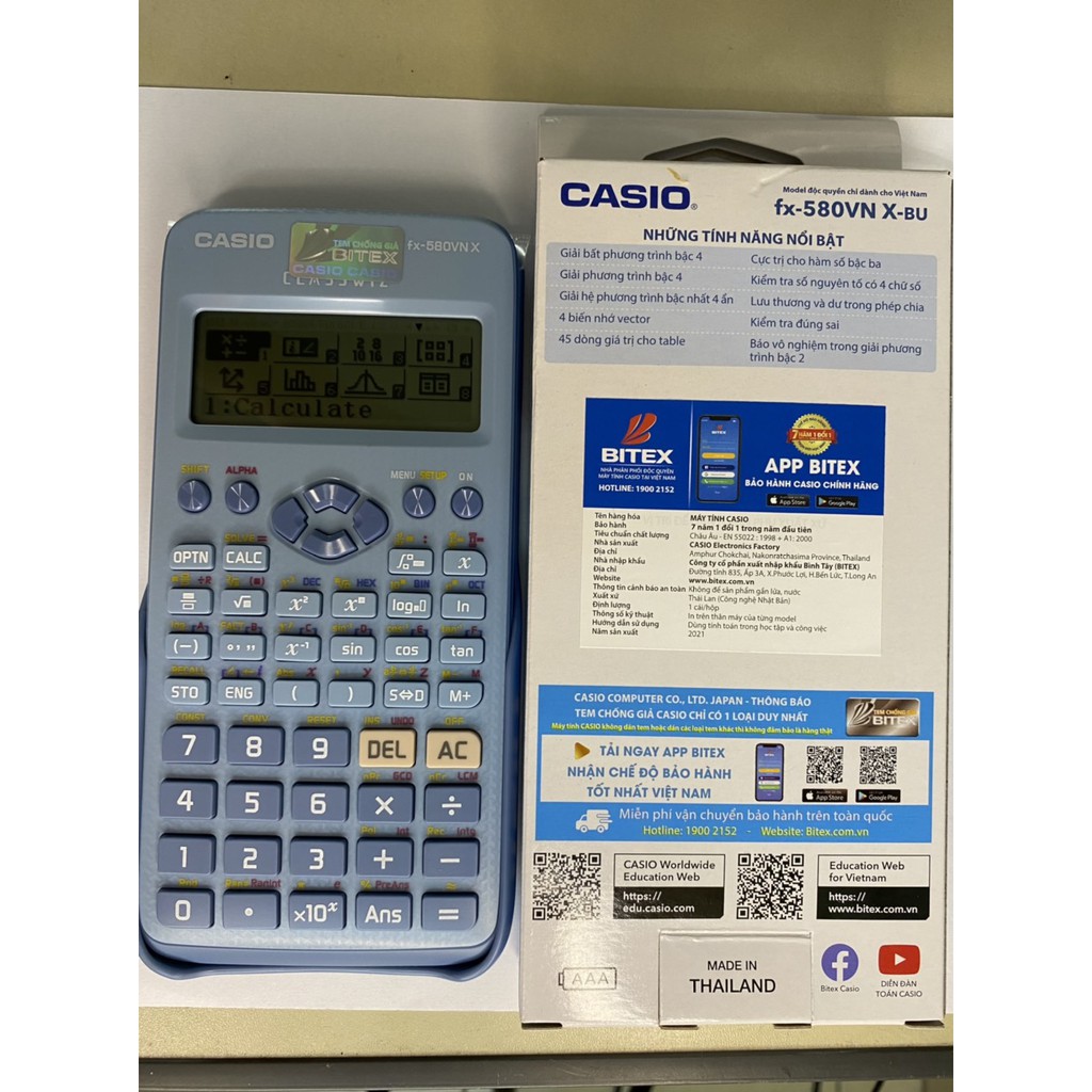 Máy tính Casio fx 580 VN X các màu chính hãng