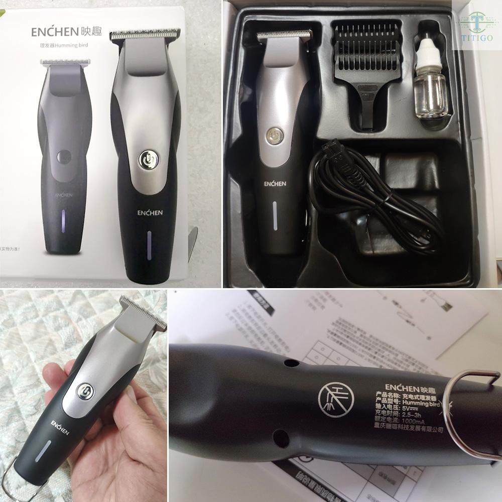 Ť XIAOMI ENCHEN Hummingbird Electric Hair Clipper USB Charging Razor Hair Trimmer With 3 Hair Comb Hair Salon Style For