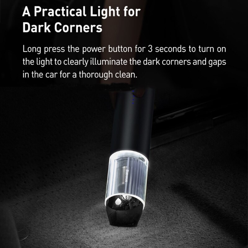 Máy Hút Bụi Không Dây - Máy Hút Bụi Cầm Tay BASEUS A3 Vacuum 15000Pa Dễ Dàng Làm Sạch Sử Dụng Trong Nhà Ở, Xe Hơi,...