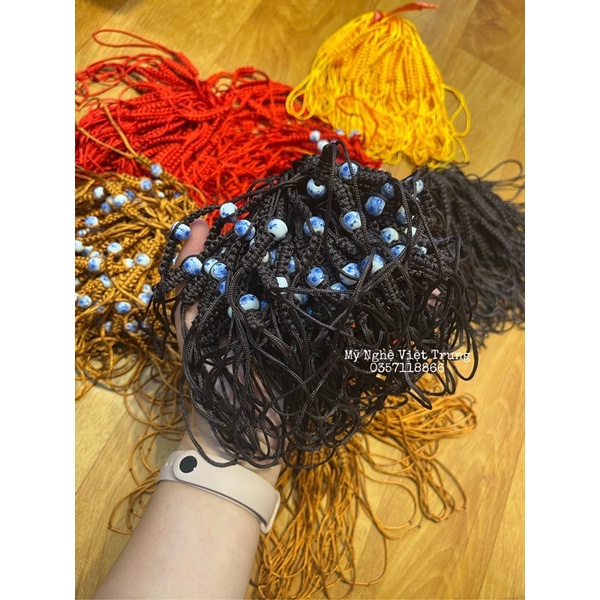 Dây gài nắp ấm trà, dây tết thủ công
