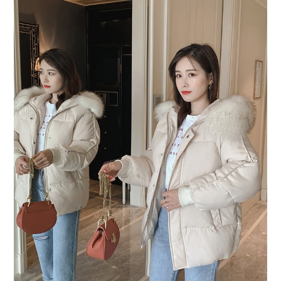 Áo Phao Nữ Dáng Ngắn Mũ lông QC loại 1- Hồng Phúc Tổng kho hàng Quảng Châu | BigBuy360 - bigbuy360.vn