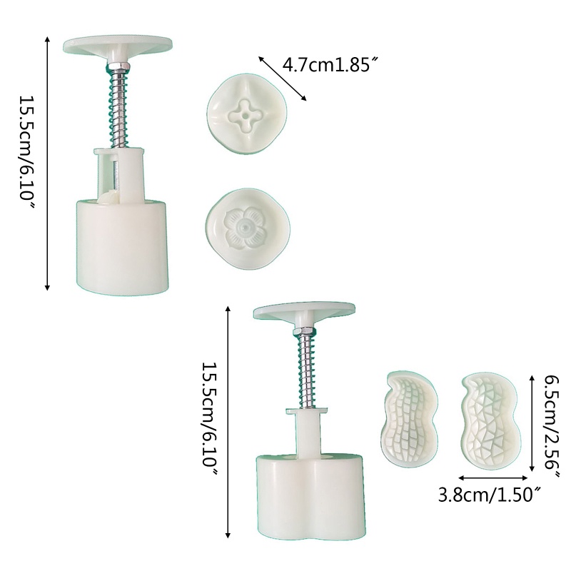 Khuôn Nhựa Nhấn Làm Bánh Trung Thu Hình Hạt Đậu Phộng / Đậu Nành 3D DIY