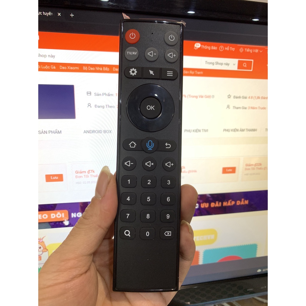 Chuột bay tìm kiếm giọng nói 1 chạm Remote Mouse Air TZ20 sử dụng cho Android tivi box và tivi chạy Android