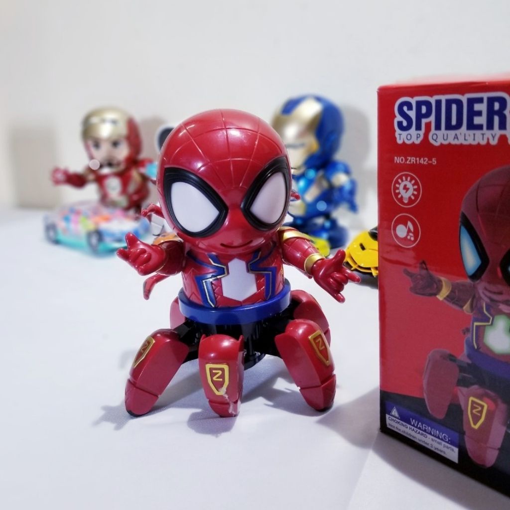 Đồ chơi robot người nhện dance hero, có đèn, có nhạc nhún nhảy vui nhộn, không kèm pin