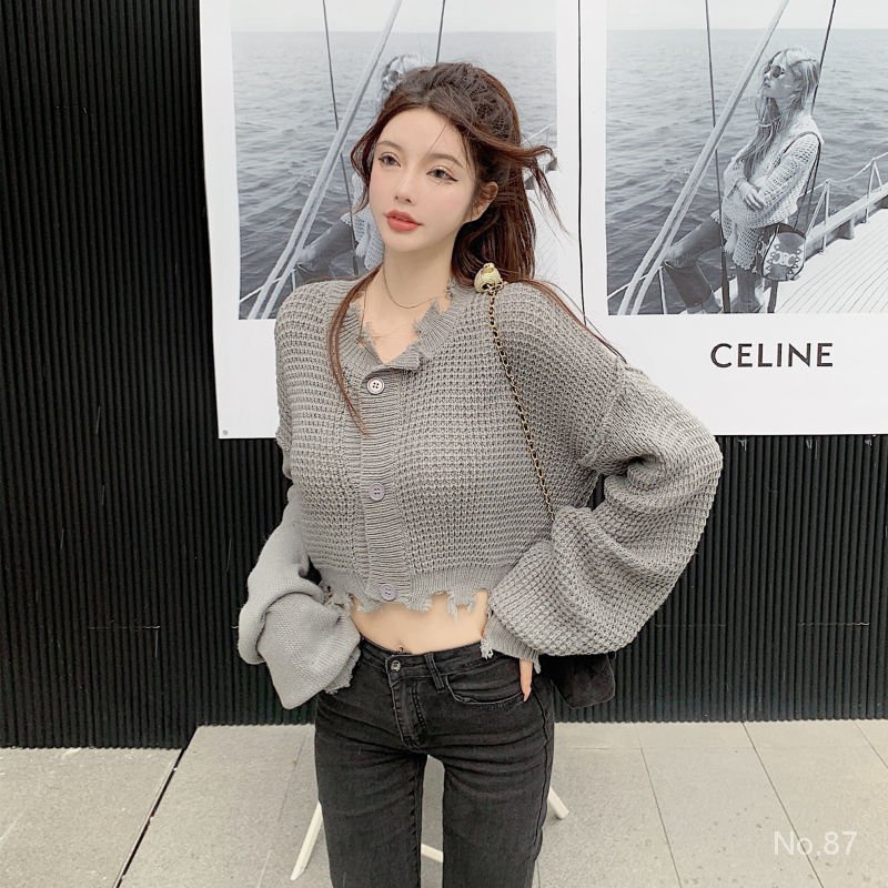 Áo khoác cardigan dệt kim dáng rộng phong cách phương tây thời trang mùa đông | BigBuy360 - bigbuy360.vn