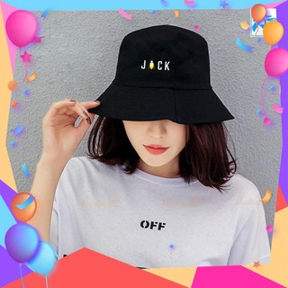 Mũ Bucket Kaki Nam Nữ màu đen in logo Jack Đom Đóm mới M2477