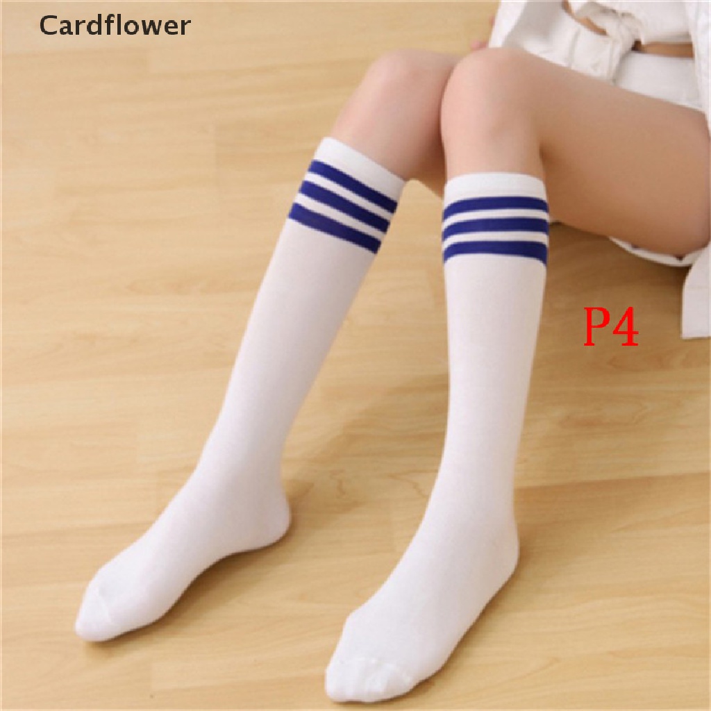 Vớ Cotton Cao 3 Sọc Màu Trơn Cho Nữ