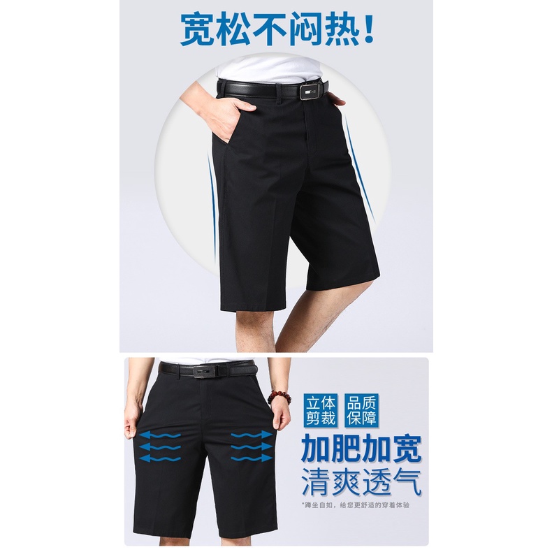 Quần Short Cotton Mỏng Ống Rộng Thời Trang Cho Đàn Ông Trung Niên