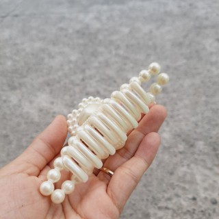 Kẹp tóc đính hạt trái tim siêu xinh (9.5cm)
