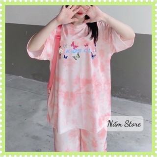 Áo thun loang form rộng COLKIDS CLUB in hình bươm bướm unisex nam nữ - Áo phông tay lở kiểu dáng dài rộng dấu quần