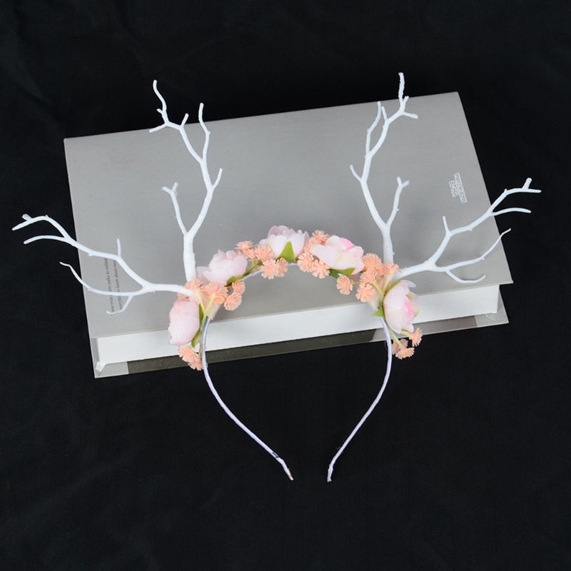 Băng Đô Cài Tóc Hình Nhánh Hoa / Tuần Lộc / Cành Cây / Vương Miện Giáng Sinh Dễ Thương