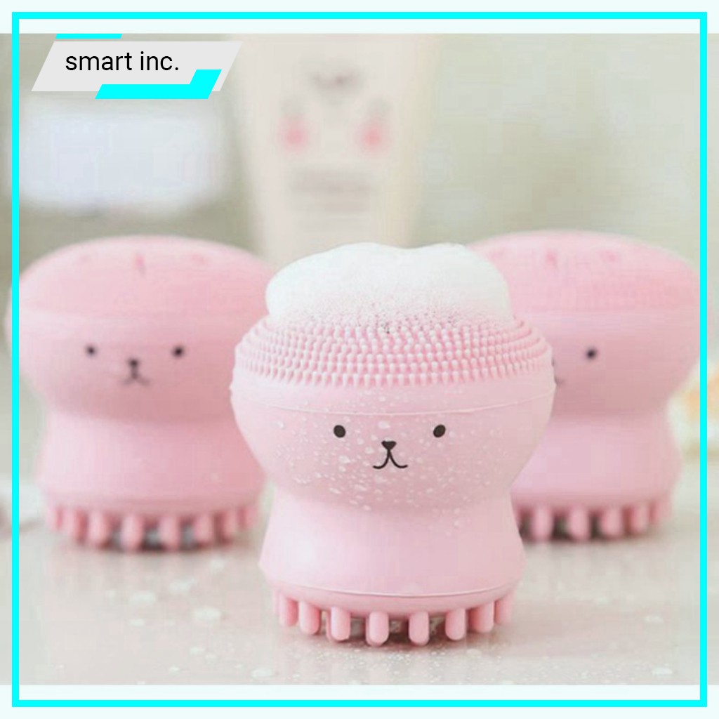 Cọ Rửa Mặt Silicon Tẩy Tế Bào Chết Mềm Máy Rửa Mặt Massage Mút Xốp Bạch Tuộc Hàn Quốc Làm Sạch Da Mặt