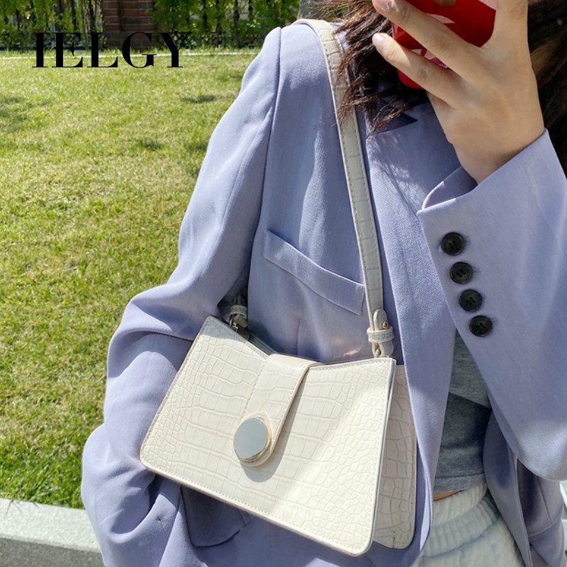 Túi đeo vai màu trơn phong cách thời trang đơn giản dành cho phái đẹp IELGY