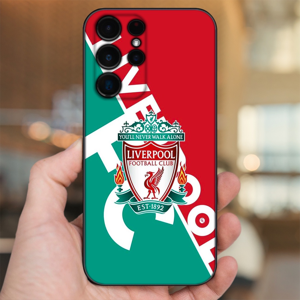 Ốp lưng Samsung S21 Ultra, S22 Ultra viền đen in hình Liverpool FC