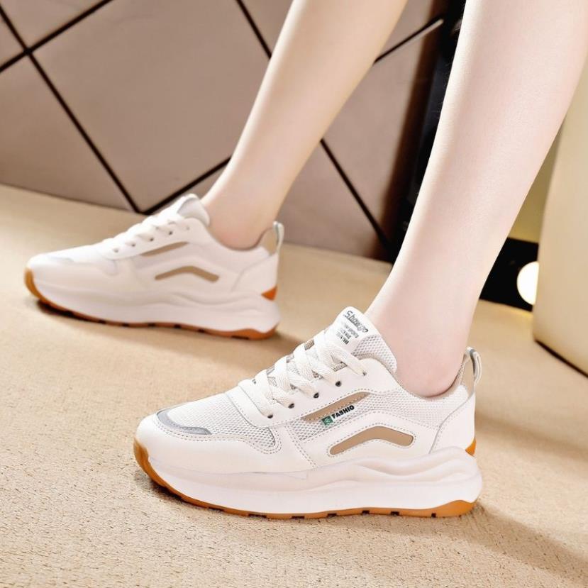 VIP Giày Thể Thao Nữ Độn Đế 4cm Cao Cấp Màu Trắng Kiểu Hàn Quốc Trẻ TRung Năng Động GTTN09 MINOKA