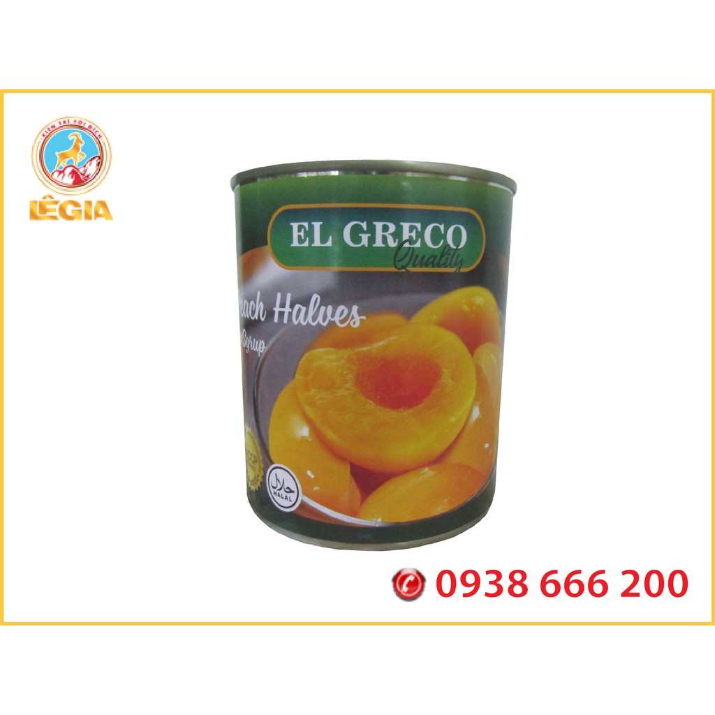 Đào Ngâm Đóng Lon EL GRECO 820G (Đào miếng giòn, ngọt)