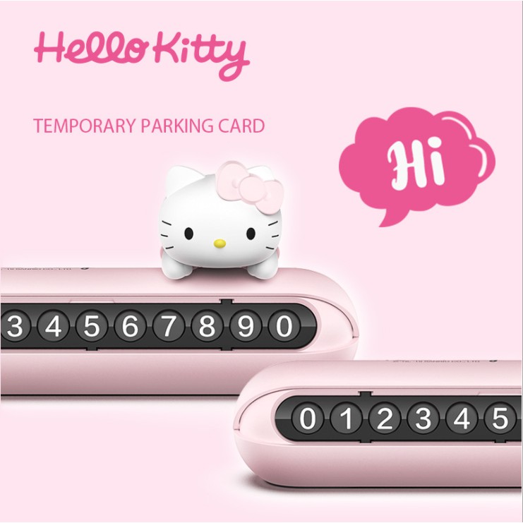 Bảng Số Điện Thoại Đỗ Xe Tạm Thời Hình Hello Kitty Xinh Xắn