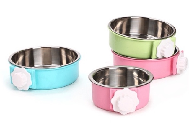 BÁT ĂN INOX TREO LỒNG, GẮN CHUỒNG CAO CẤP DÀNH CHO CHÓ MÈO, THÚ CƯNG