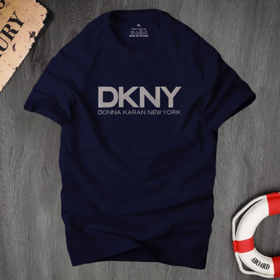 Áo thun nam cổ tròn Dkny thời trang cá tính, chất vải cotton 4 chiều cao cấp thoáng mát