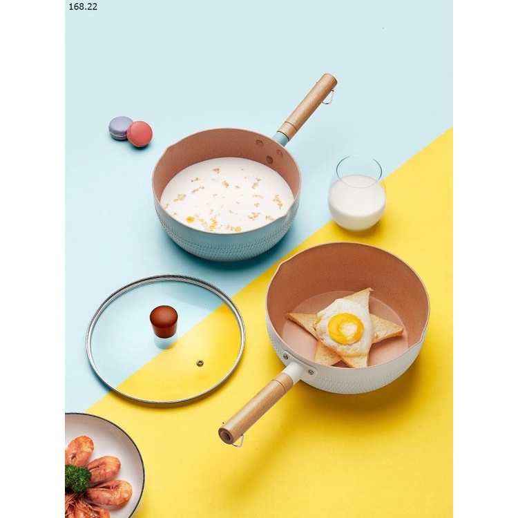 CHẢO CHỐNG DÍNH ĐÁY SÂU CÁN GỖ