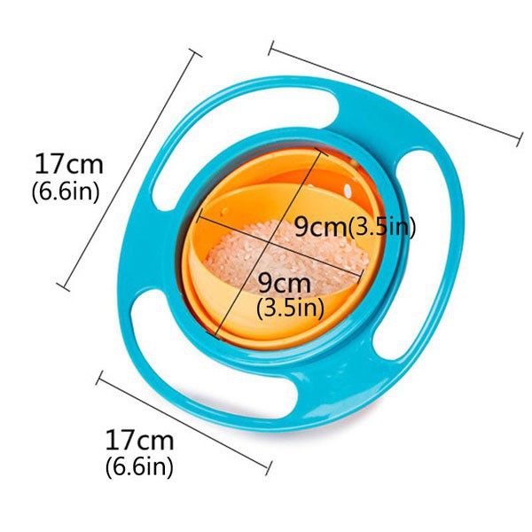 BÁT ĂN DẶM XOAY 360 ĐỘ CHỐNG ĐỔ CHO BÉ-BAT TẬP ĂN