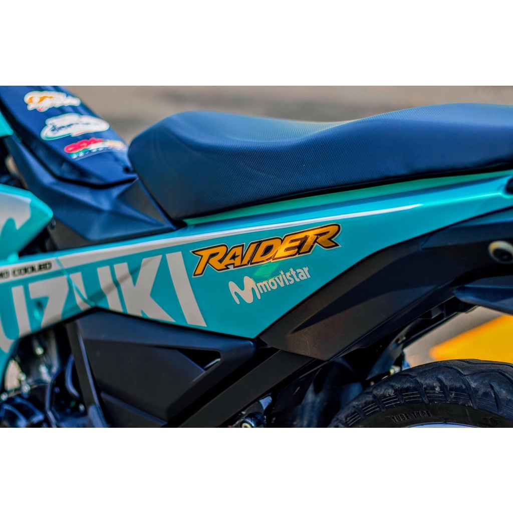 Tem Rời Dán Xe Raider FI Mẫu Movistar Xanh Cực Chất, Hàng 3 Lớp Chất Lượng Cao