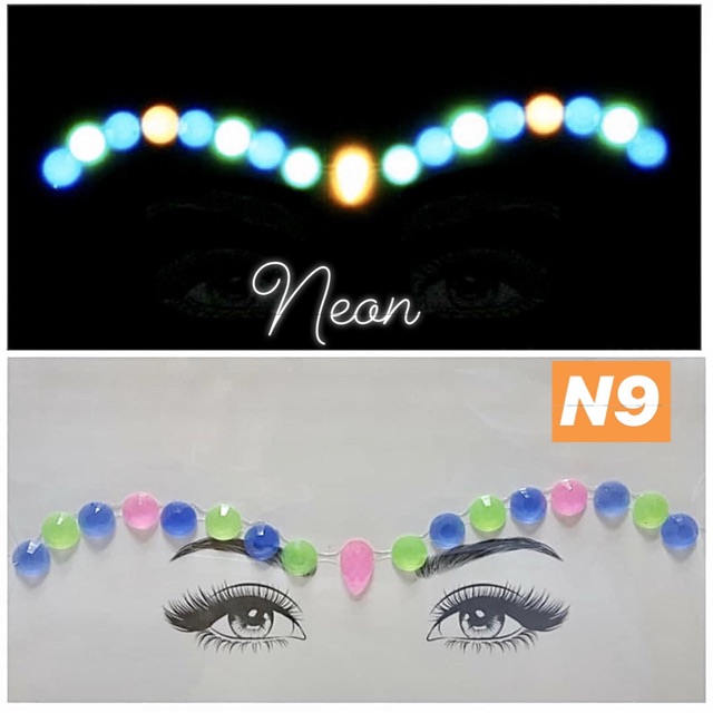 Neon Face sticker ‼️Dán mặt Neon phát sáng trong đêm đi Rave Fes‼️ | BigBuy360 - bigbuy360.vn