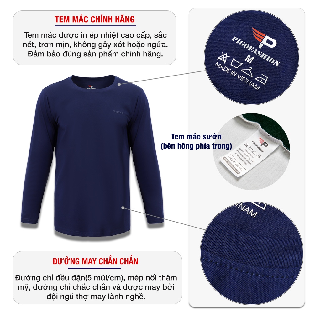 Áo thun nam dài tay chất thun cao cấp Pigofashion Zadt08 (4 màu)