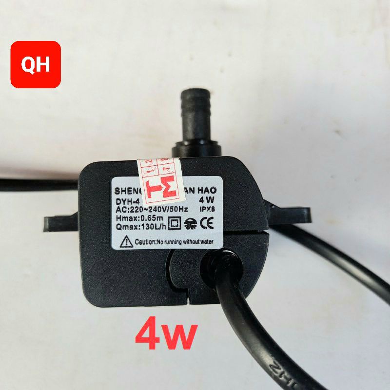 Máy bơm nước chìm mini 4W 8W 13W 16W 18W 25W 30W 32W dùng điện 220V, Bơm quạt hơi nước, Bể cá thủy sinh, Hòn non bộ
