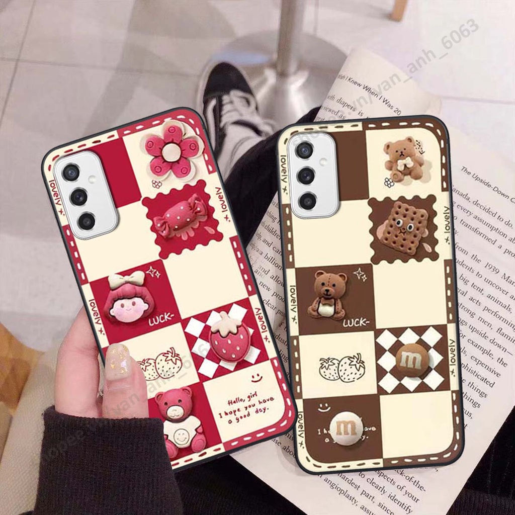 Ốp lưng Samsung M52 5G hình gấu, kẹo dễ thương cute
