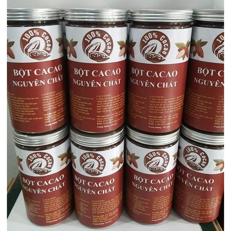 [KHÔNG ĐƯỜNG ] Combo 1kg 2 Bịch 500gr Bột Cacao Nguyên Chất 100% -Thơm Ngon Đậm Vị