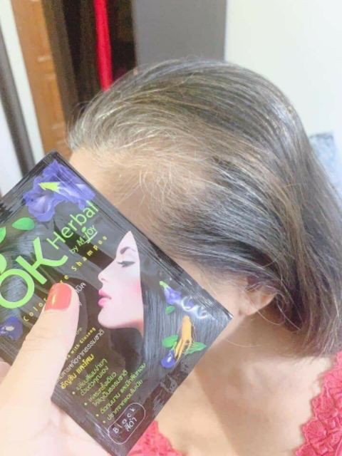 Gói gội nhuộm tóc Nhân sâm Ok Herbal -- Thái lan